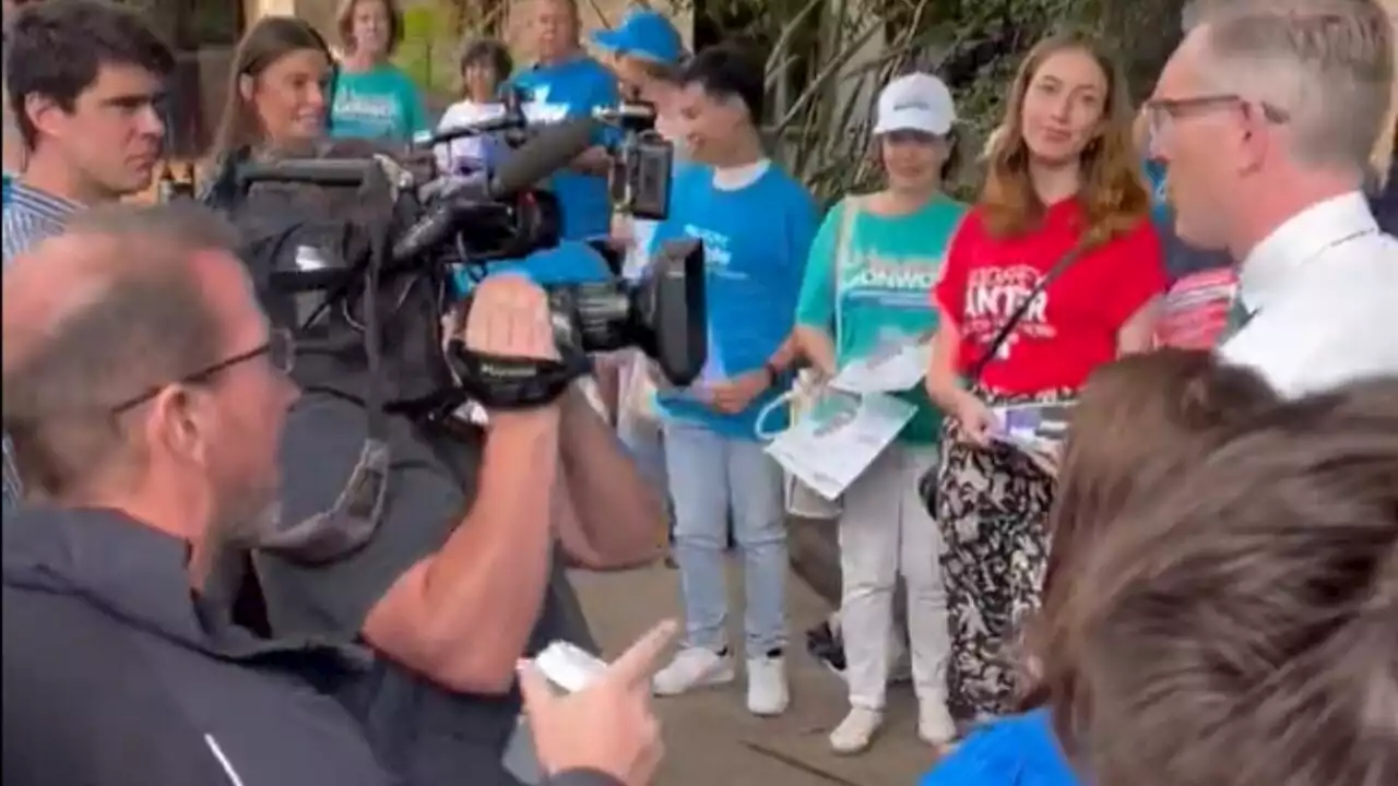 'Show some guts': NSW Premier confronted by anti-vaxx protester