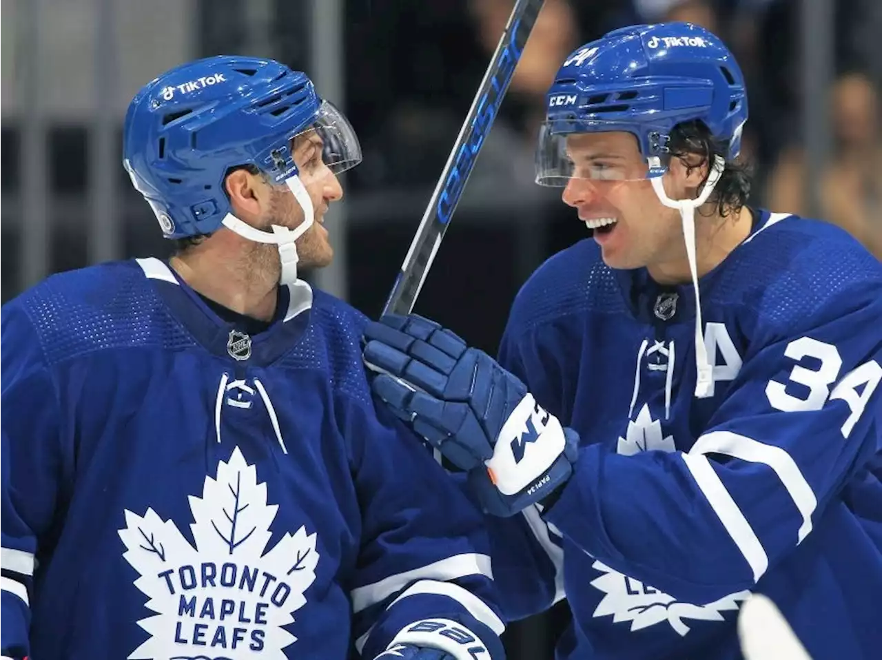 CAUGHT ON CAMERA: Leafs' Kerfoot a little fired up in warm-up!