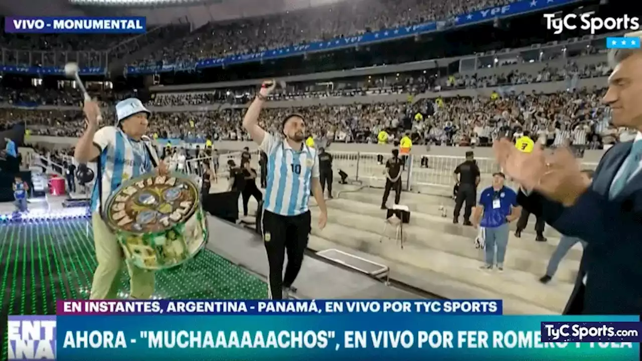 Con Tula y el inventor de la letra, Muchachos fue parte de la fiesta en el Monumental - TyC Sports