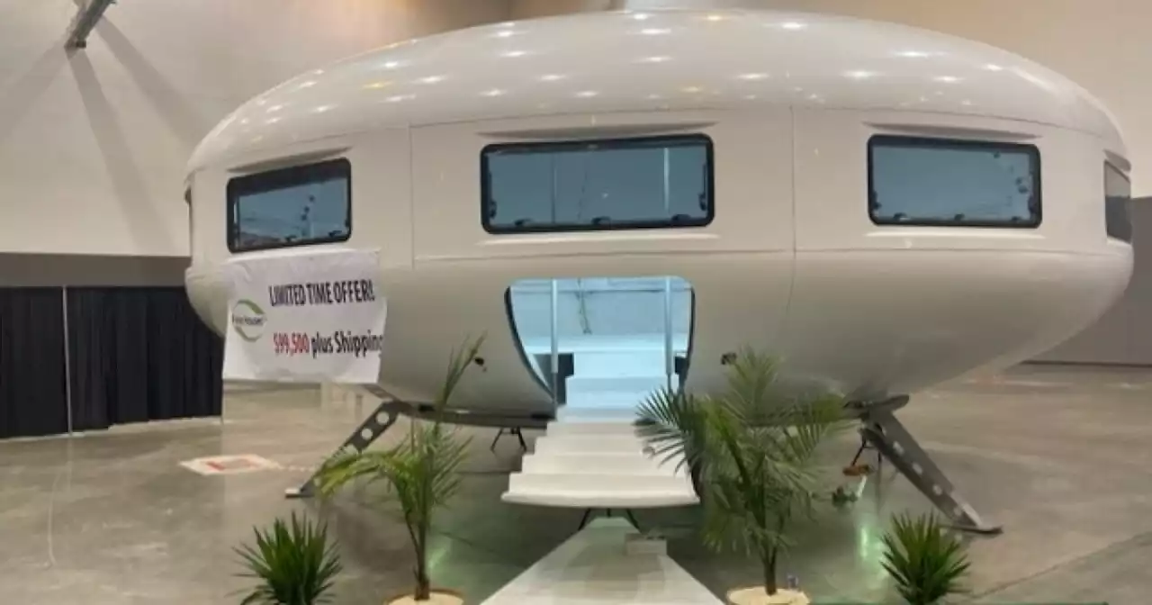 Out of this world living: UFO-style tiny home manufactured in Euclid on display at Home & Remodeling Expo