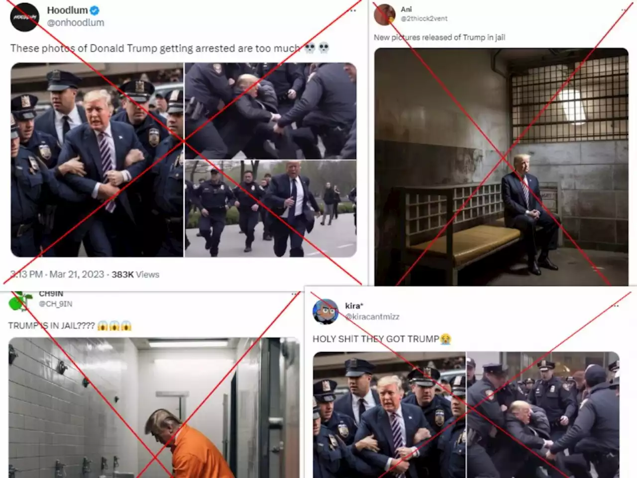Trump arrest photos fabricated using artificial intelligence
