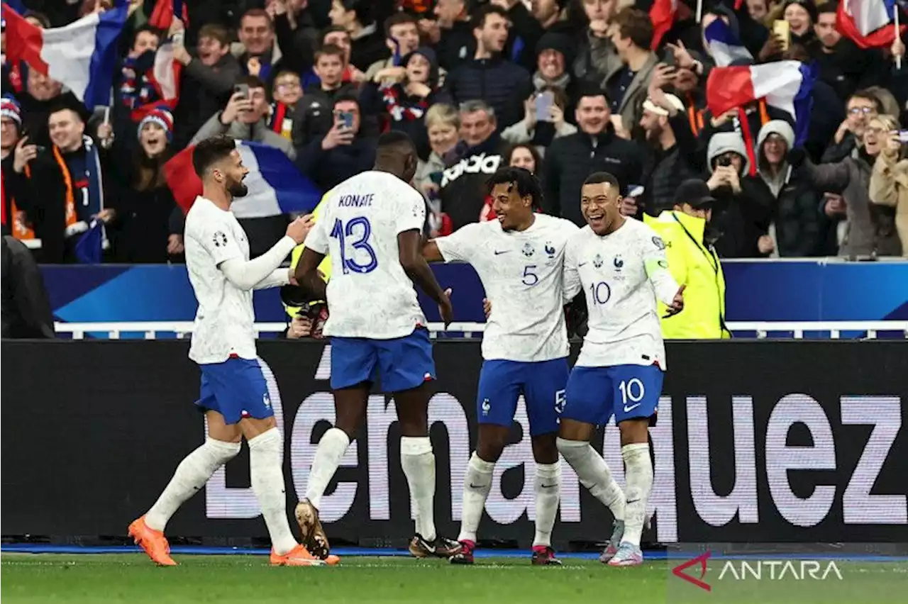 Kylian Mbappe cetak brace, Prancis menang telak 4-0 atas Belanda