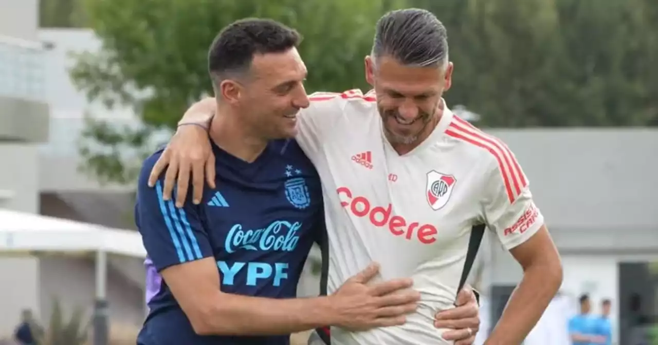 Video: el abrazo Scaloni-Demichelis en el ensayo informal de la Selección y River