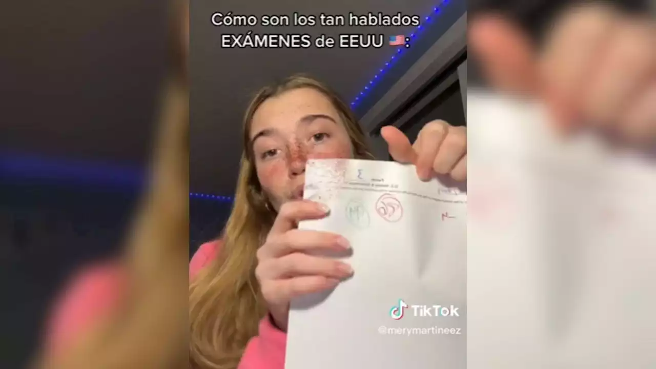 'Esto lo di yo en 2º de la ESO': una estudiante española muestra cómo son los exámenes en Estados Unidos