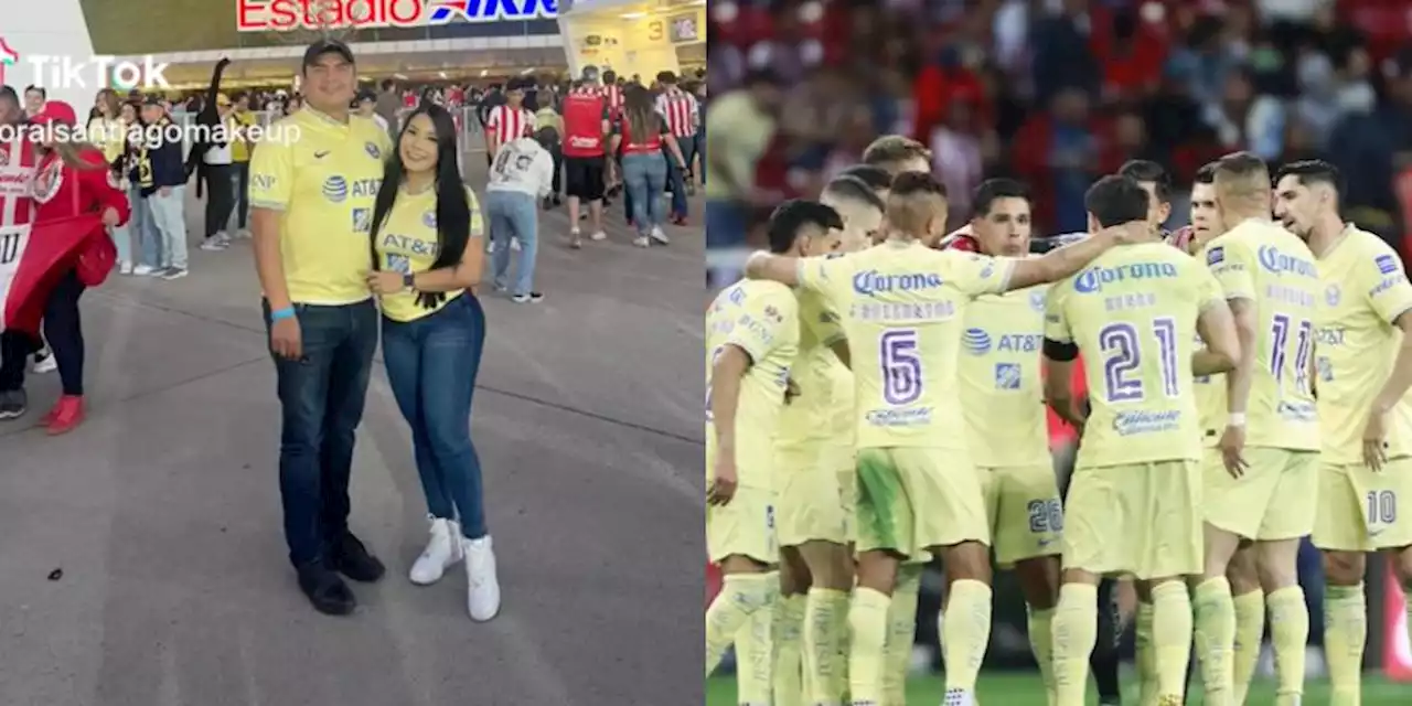 El América casi causa el divorcio de una pareja por golear a Chivas; el aficionado abrazó a otra persona (VIDEO)