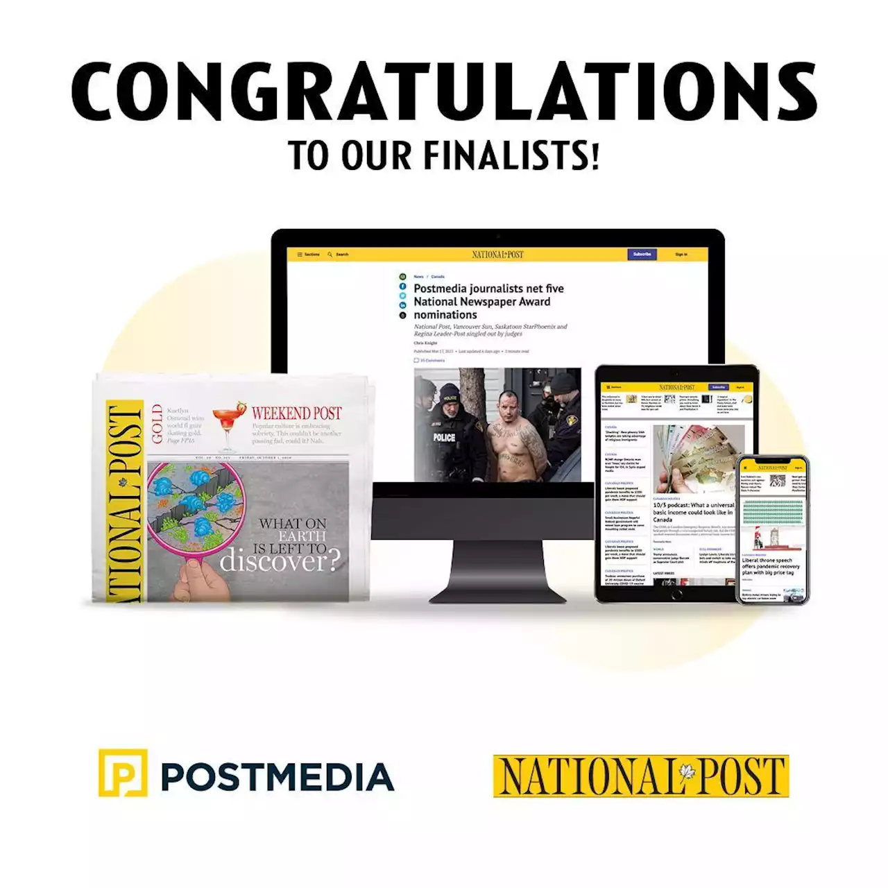 Postmedia journalists net five National Newspaper Award nominations