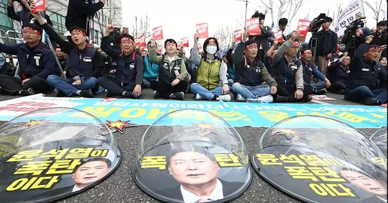 “문제는 윤석열” 민주노총, 반 노동정책 비판하며 대정부투쟁 선포