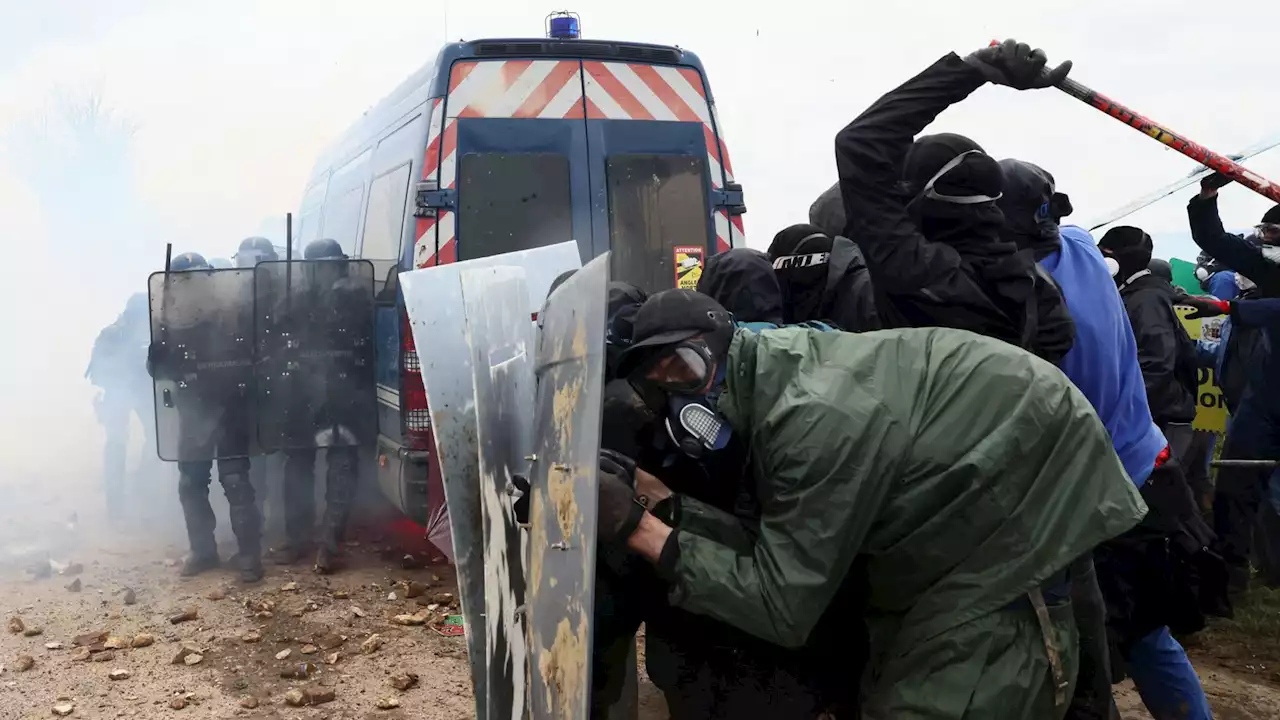 France protests: Demonstrator in critical condition and 16 officers injured as French police clash with people opposed to reservoir plans