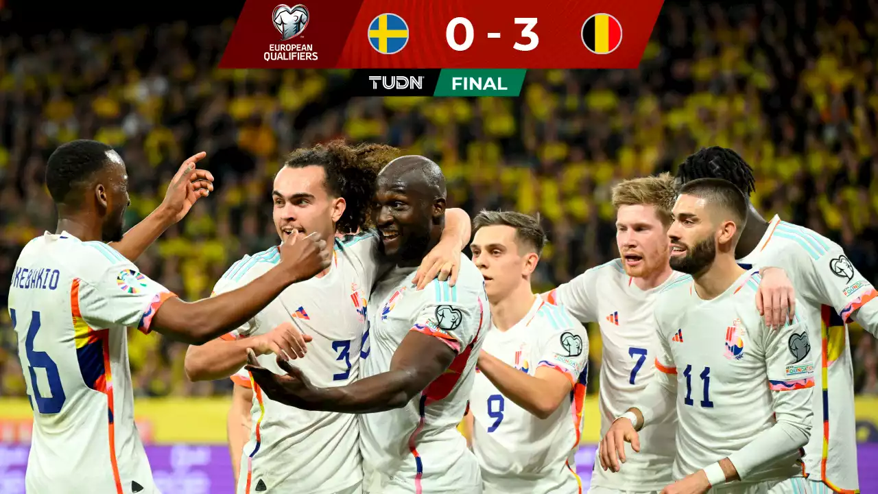 Romelu Lukaku anota triplete y le da la victoria a Bélgica ante Suecia