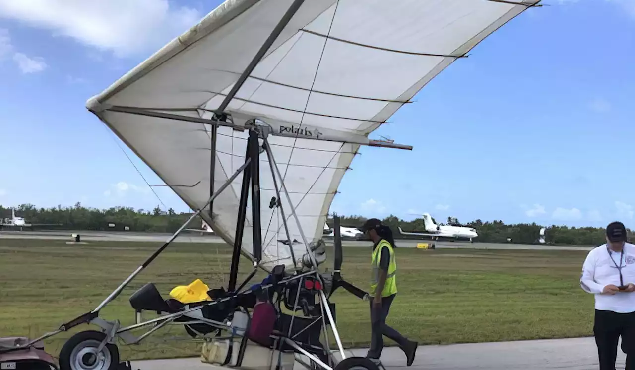 Pair of Cuban migrants apprehended at Florida airport after flying there on a motorized hang glider