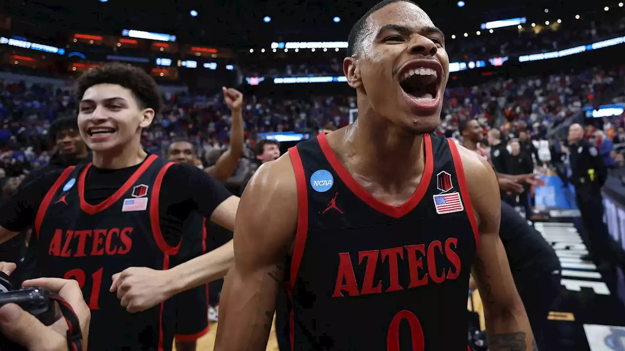 March Madness: No. 5 San Diego State shocks top-seeded Alabama to advance to Elite Eight