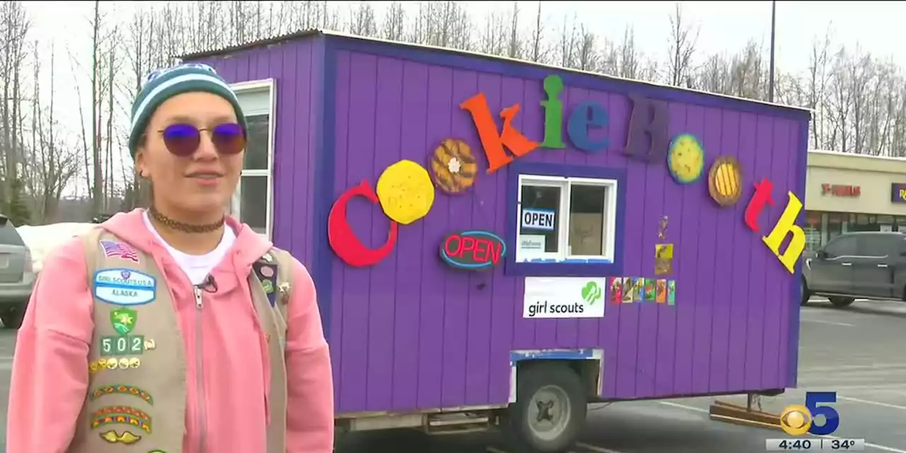 Girl Scout builds custom kiosk and drive-thru to sell cookies