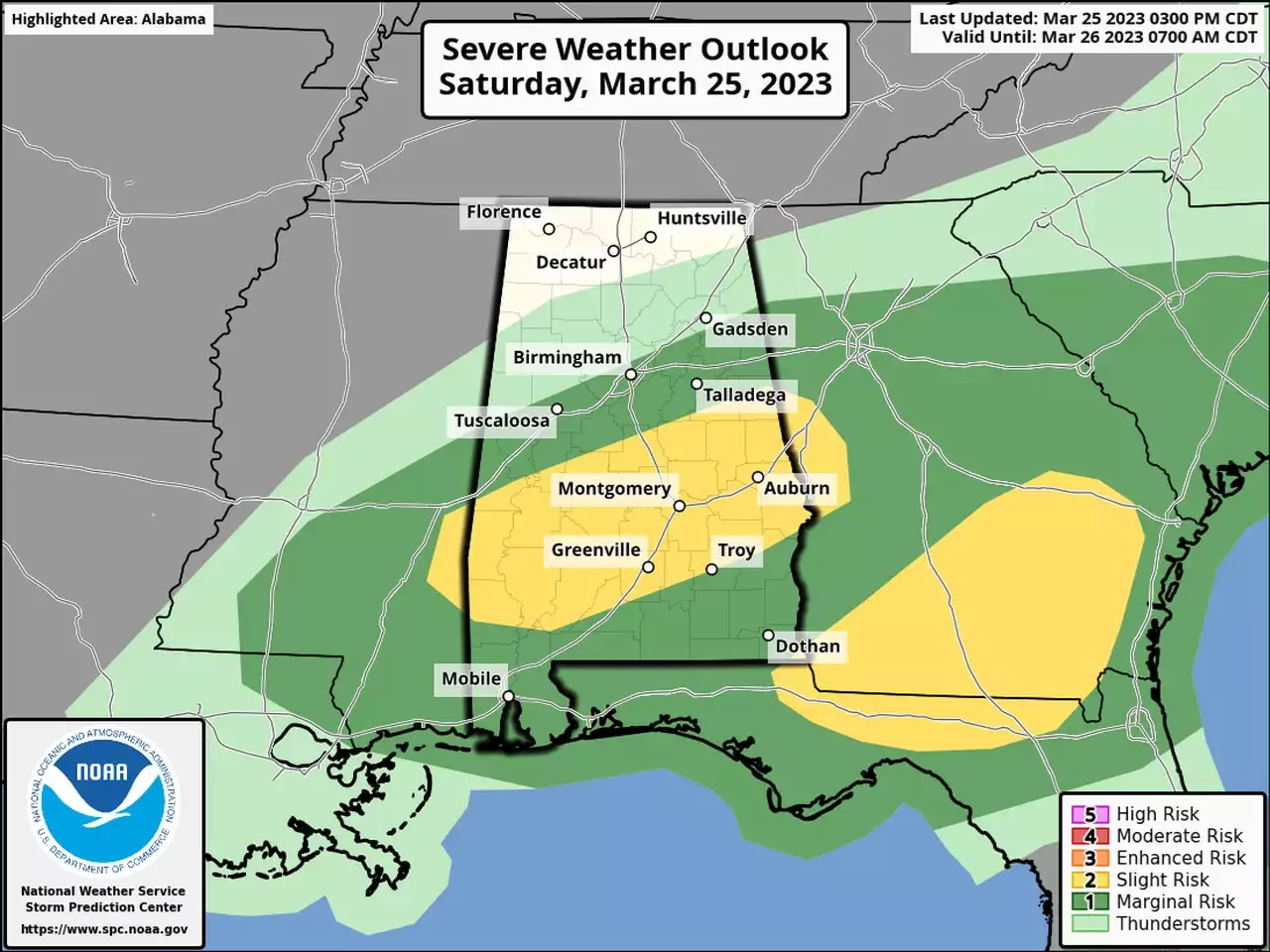 More storms possible tonight and Sunday in Alabama