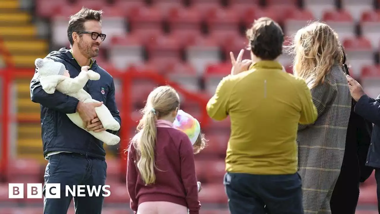 Ryan Reynolds takes family to watch Wrexham football match