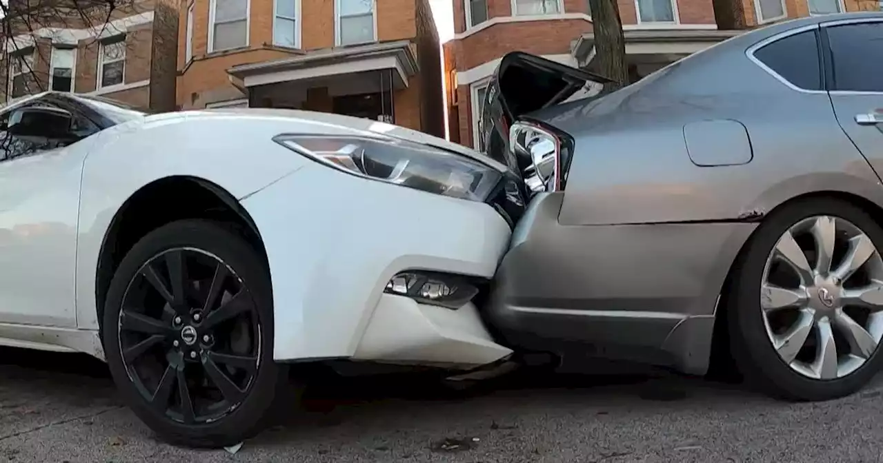 Hit-and-run crash on South Side causes parked car pileup