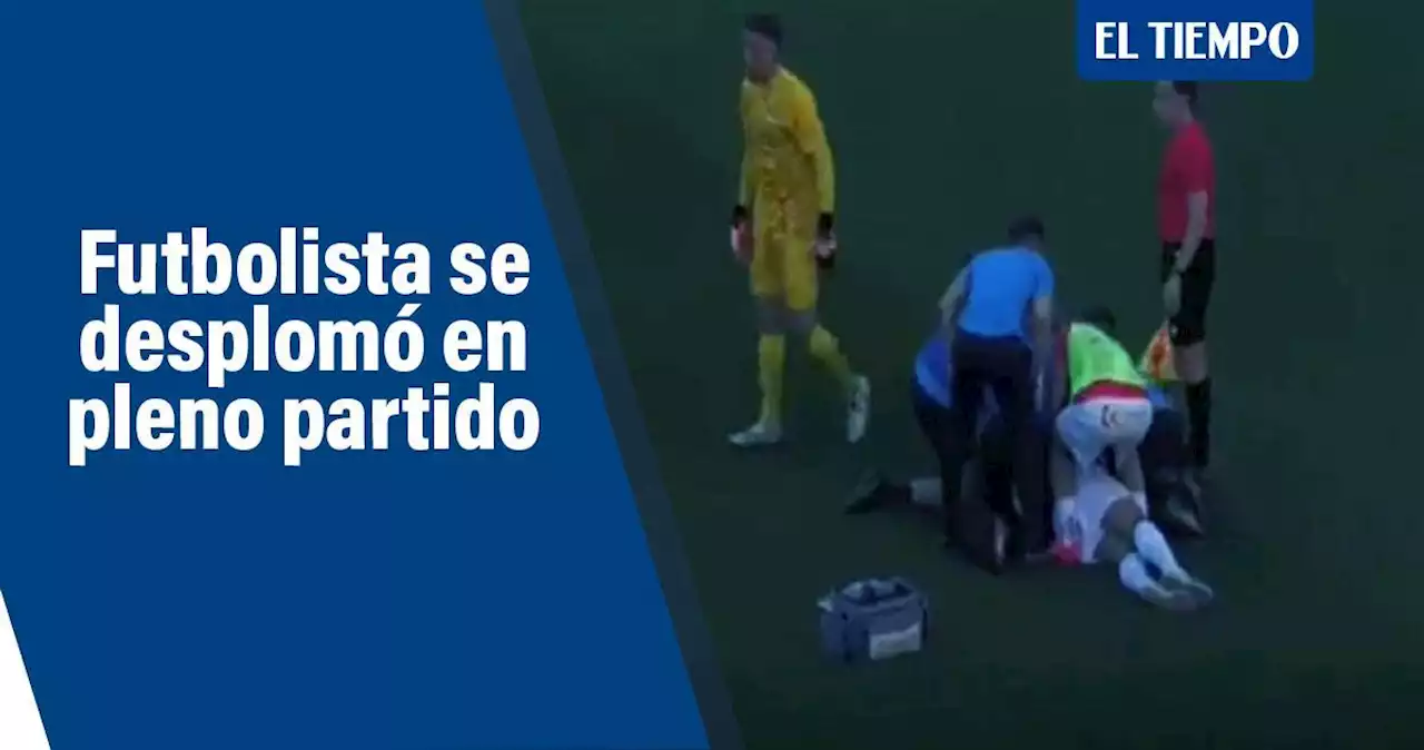 Futbolista sufre un paro cardiaco y se desploma en pleno juego, video