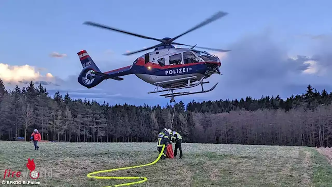 Nö: 6 Hektar Wald brannten bei Obritzberg → 19 Feuerwehren-Einsatz