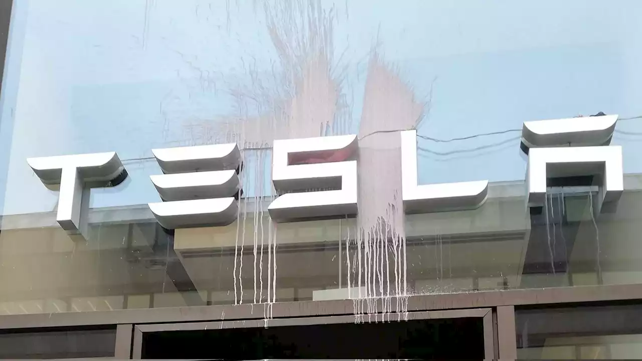 Anti-Giga Berlin Protesters Vandalize Tesla Store In Germany