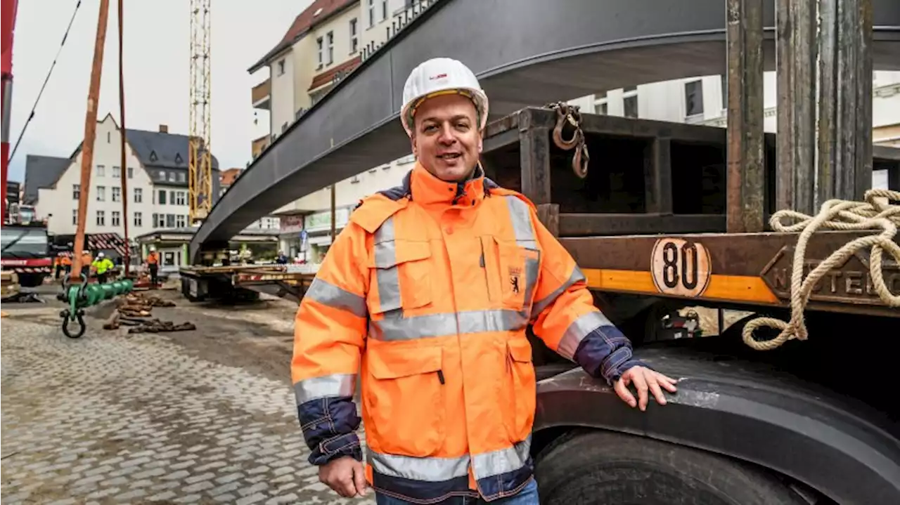 Moltkebrücke: Wind storgt für Stopp der Arbeiten in Lichterfelde