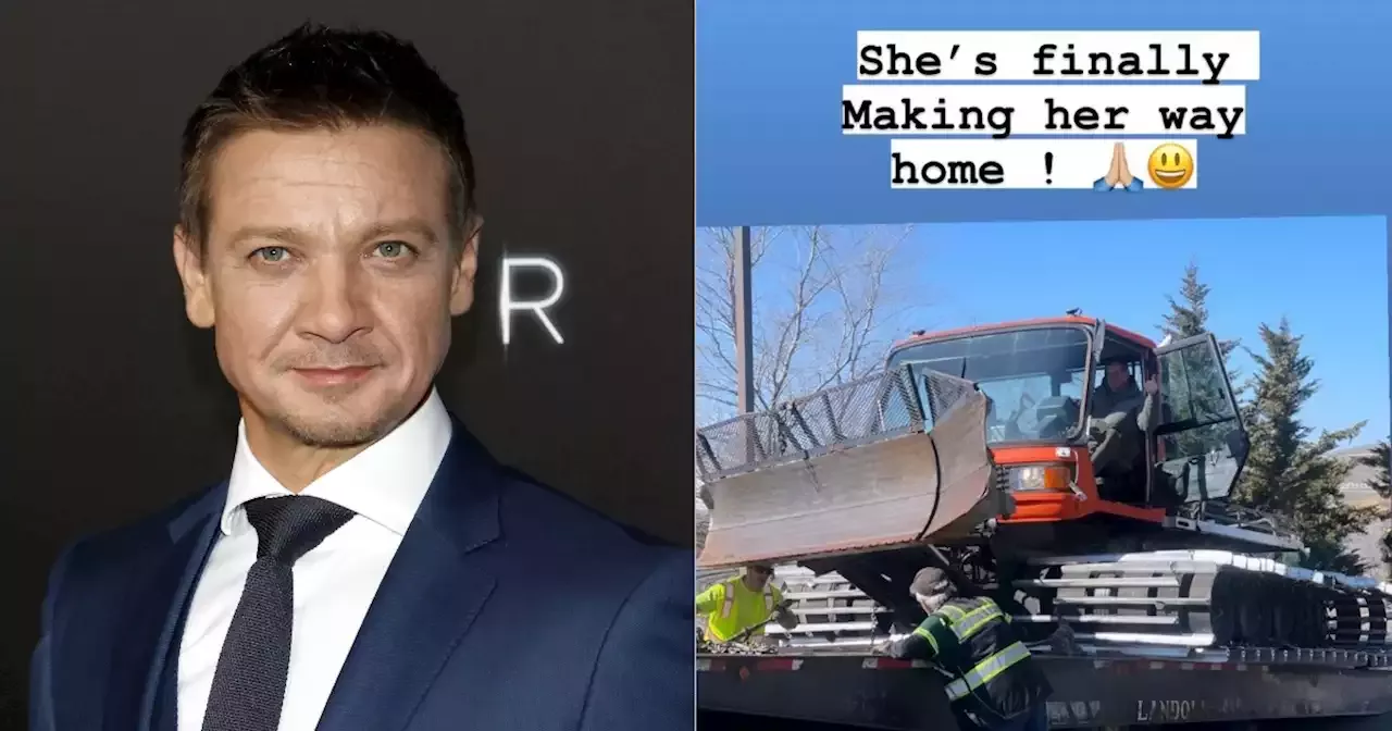 Jeremy Renner reunites with snow plow after accident Philippines