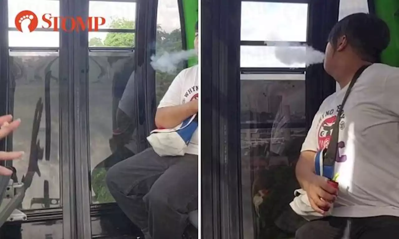 'Teens' smoking and vaping in Sentosa cable car on TikTok indentified as 24-year-old men