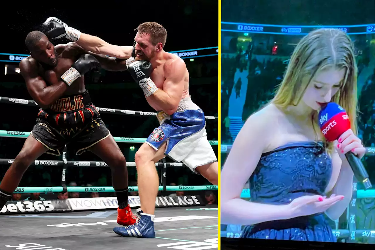 National anthem blunder as singer spotted with lyrics on hand ahead of Okolie vs Light