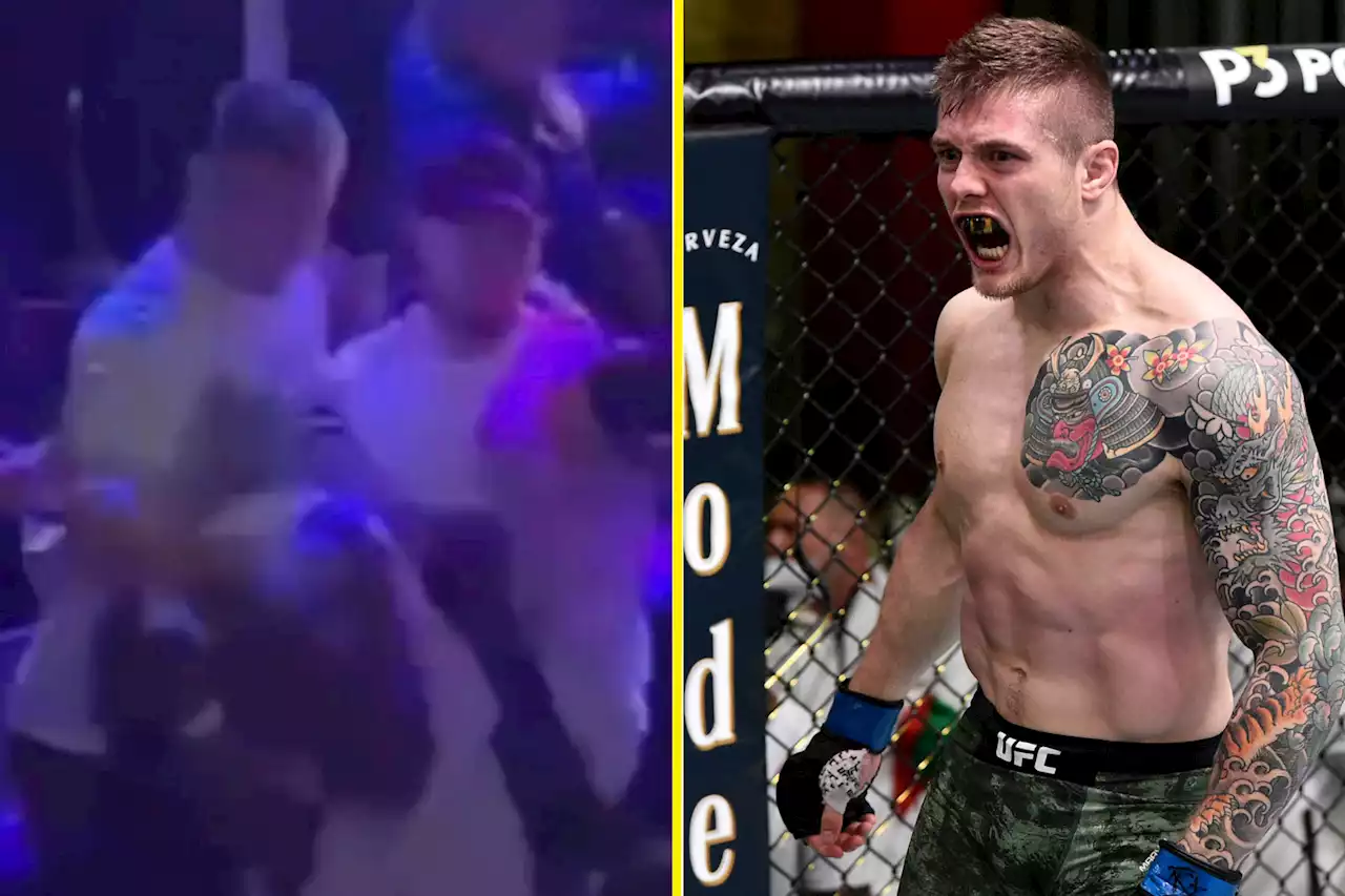 UFC star Marvin Vettori drops rapper during mass brawl at DAZN boxing event in Italy