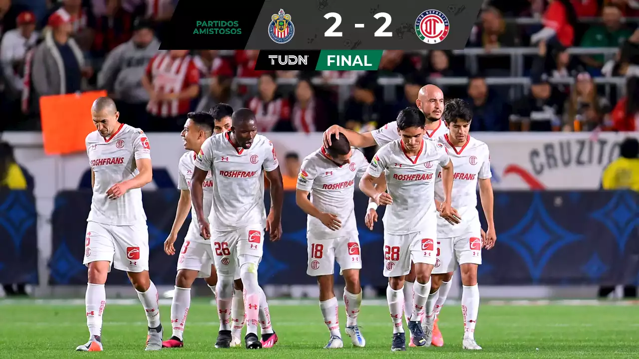 Toluca arrebata victoria a Chivas, que suma su cuarto partido sin ganar