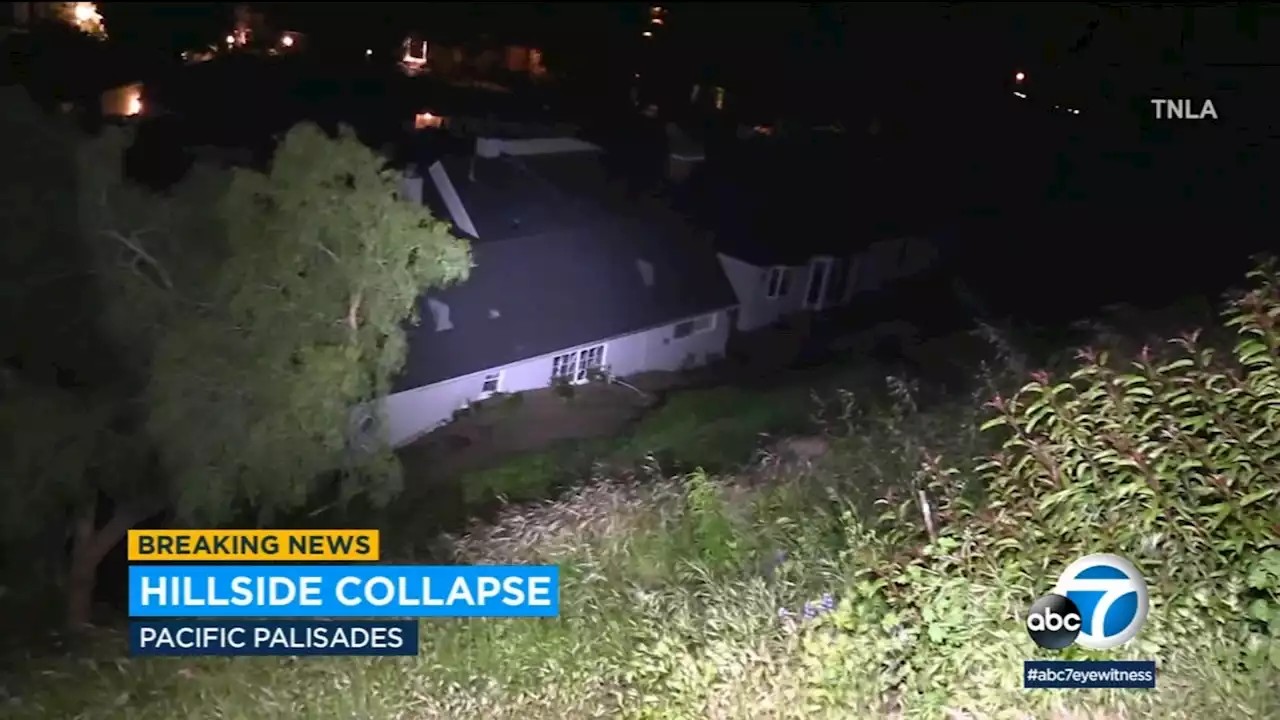 Mudslide hits Pacific Palisades home; family, neighbor displaced