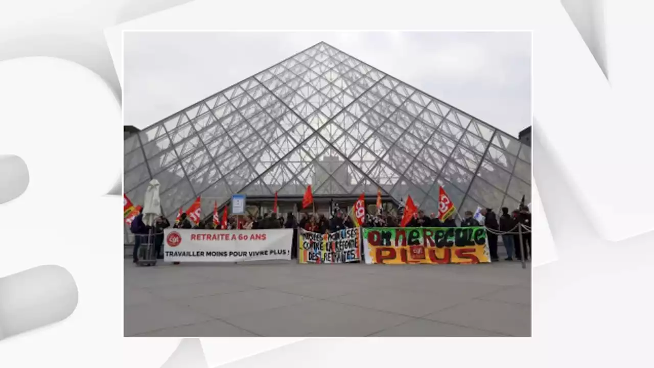 Réforme des retraites: des syndicats manifestent au Louvre, le musée fermé