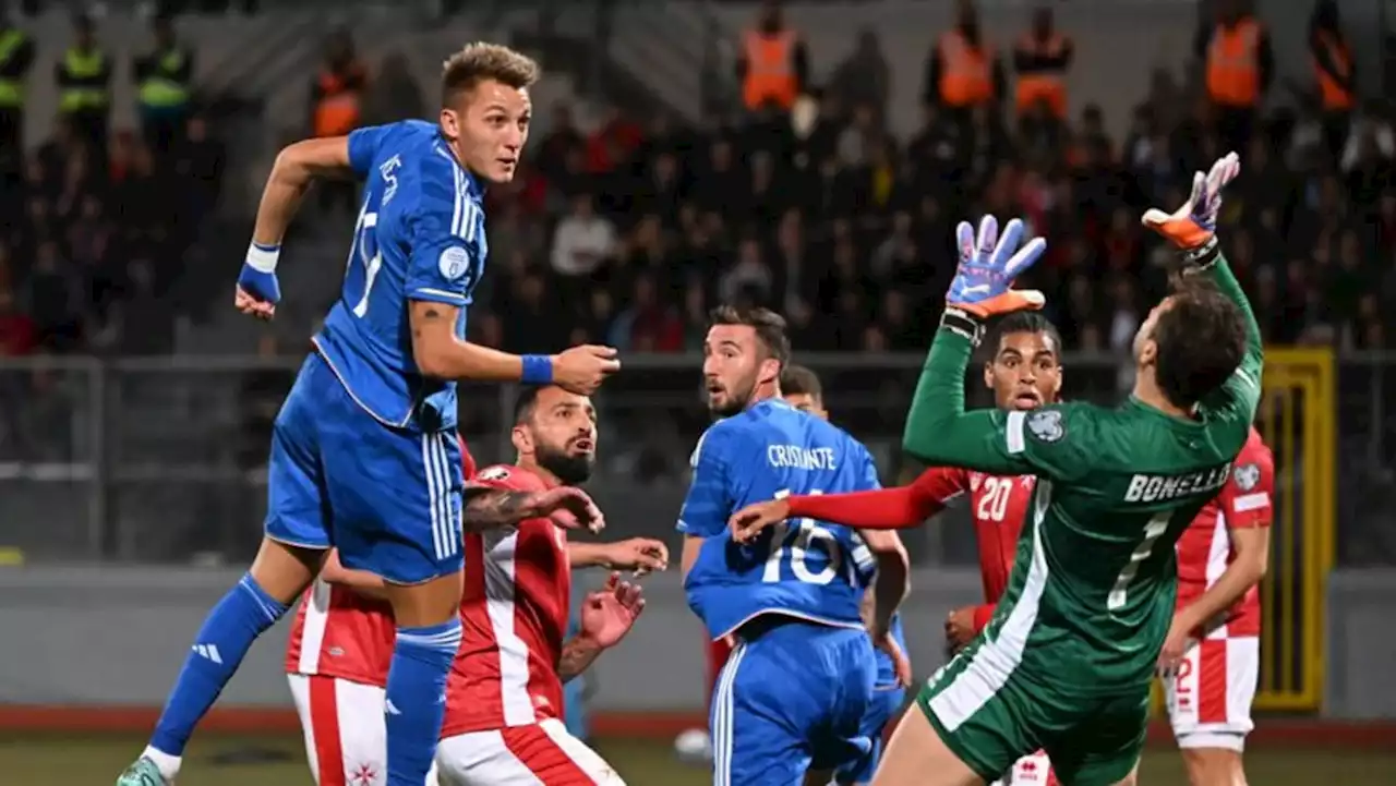 Italy back on track with 2-0 win over Malta