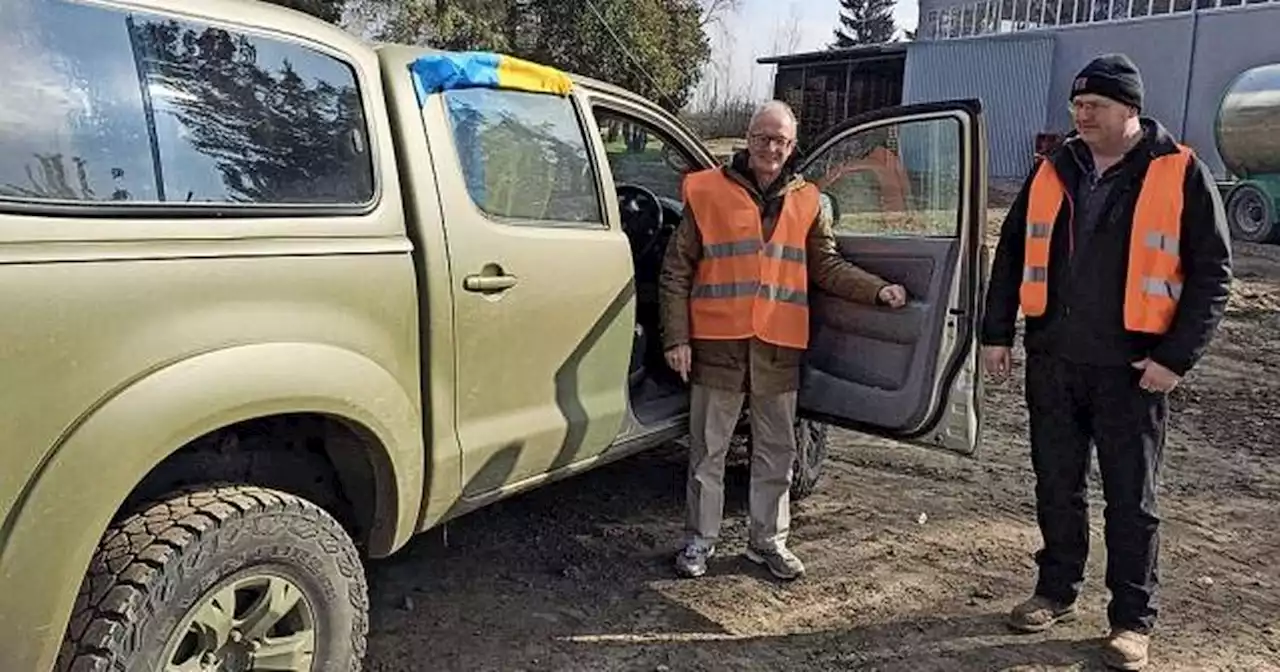 Scots farmers take out vital supplies and vehicles to warzone in Ukraine