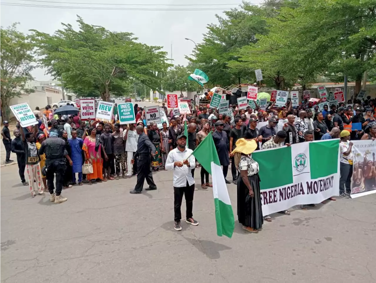 Angry women protest naked at US Embassy over 2023 election