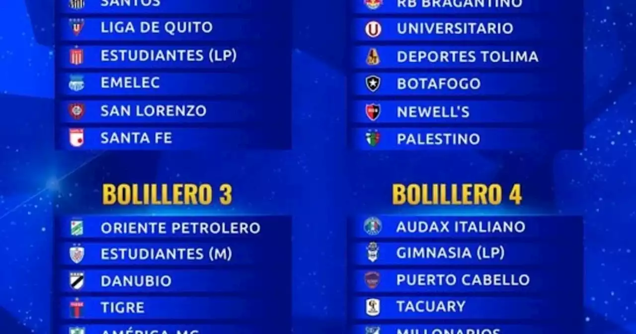 Sorteo de la Sudamericana: hora, TV y los bombos