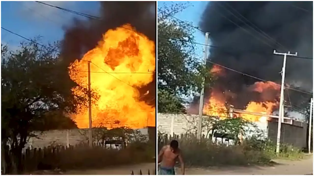 Incendio en bodega deja tres heridos en zona rural de Manaure, La Guajira