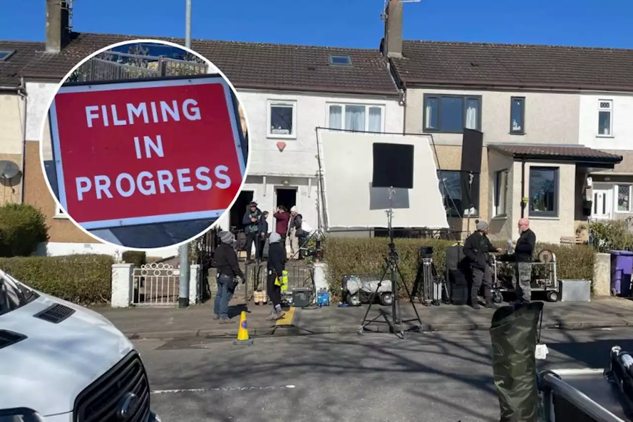 Film crews spotted on residential Glasgow street