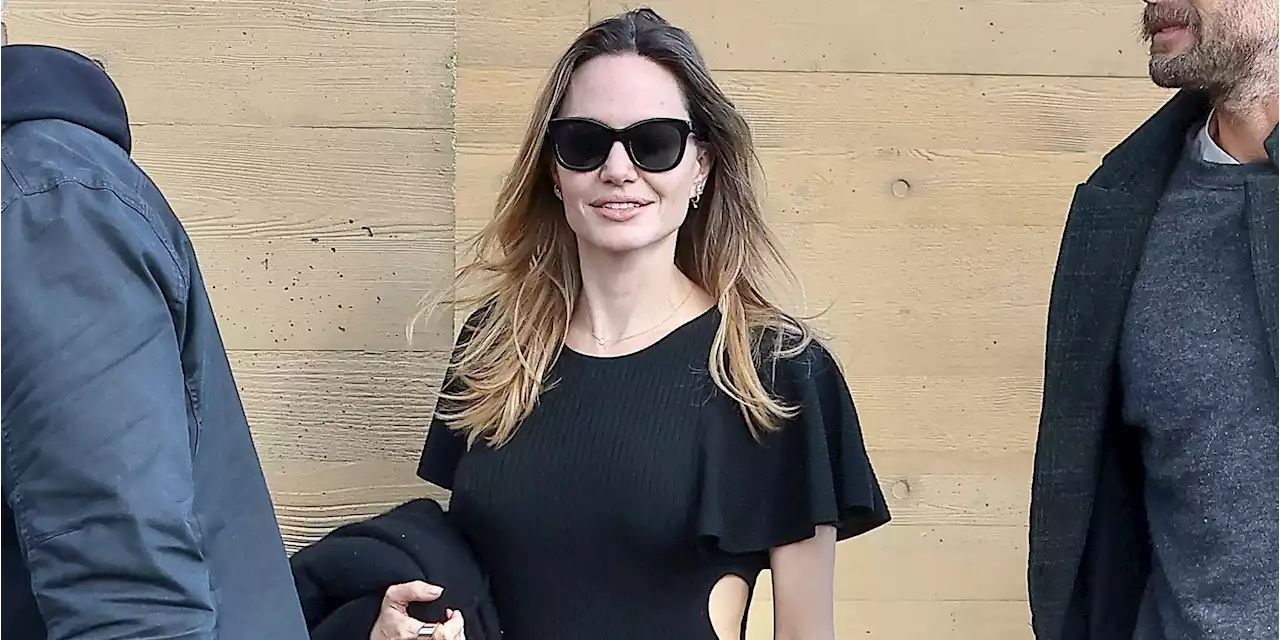 Angelina Jolie Looks Utterly Fabulous in a Black Maxi Dress with Waist Cutouts