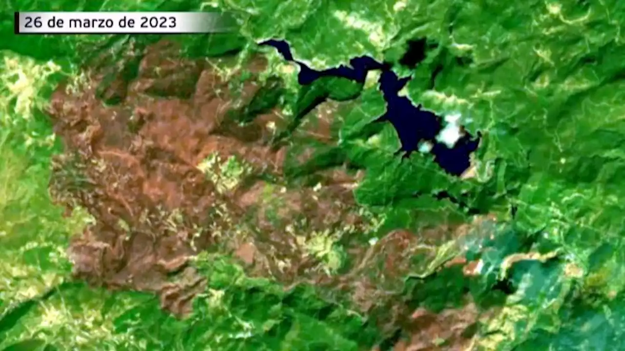 El antes y el después del incendio de Castellón visto desde el espacio