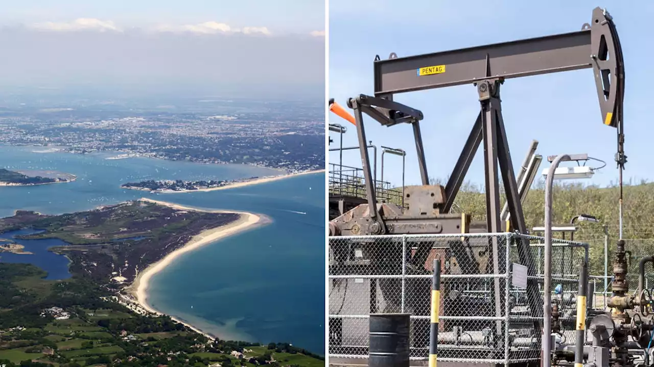 Oil spill at Dorset harbour