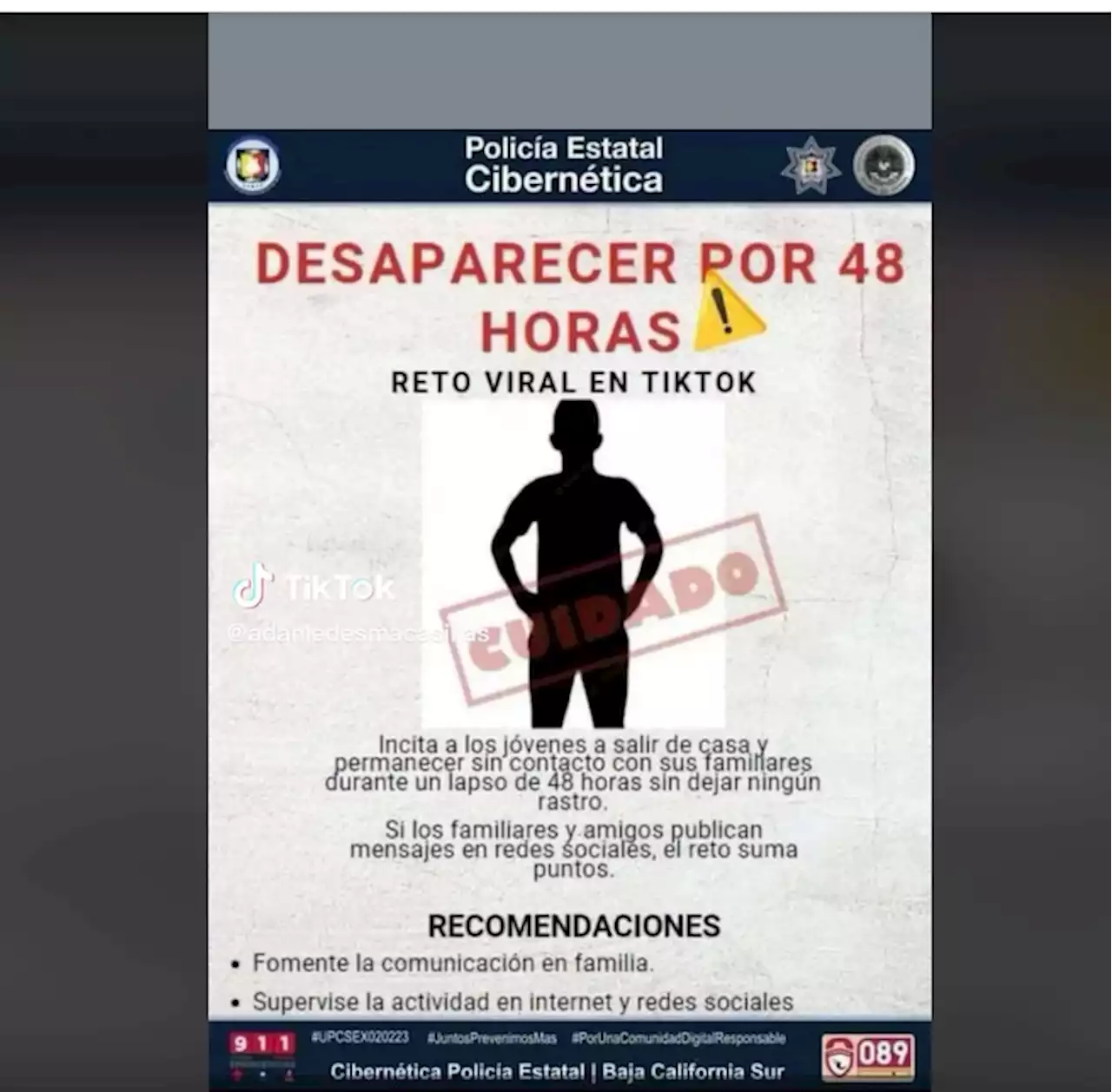 Detectan nuevo riesgo en TikTok tras reto viral que incita a fingir una desaparición