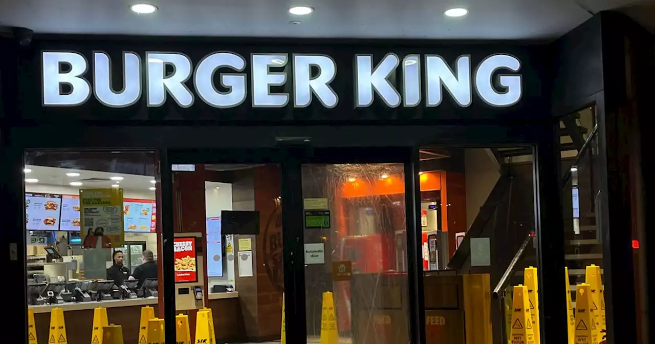 Burger King door 'smashed' in city centre during early hours