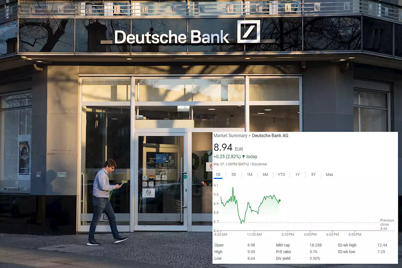 Deutsche Bank rebounds as fears ease over European banking system