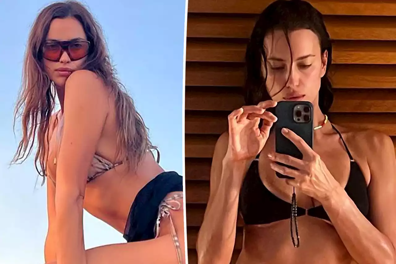 Irina Shayk celebrates ‘Thirst day’ in strappy black bikini