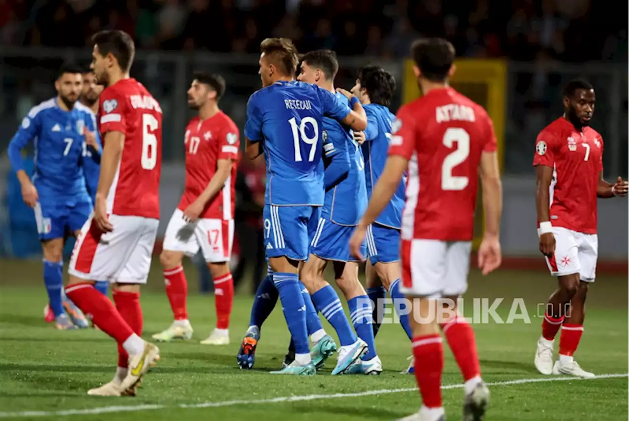 Mancini Tampak Kesal Meski Italia Menang 2-0 Atas Malta |Republika Online