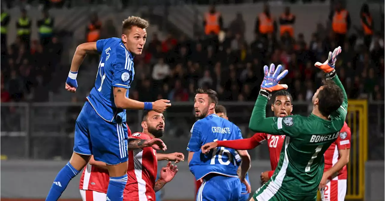 Italy back on track with 2-0 win over Malta