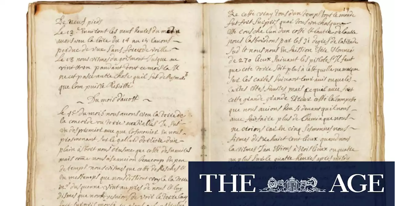 Newly discovered diary records landmark sighting of Australia in 1687