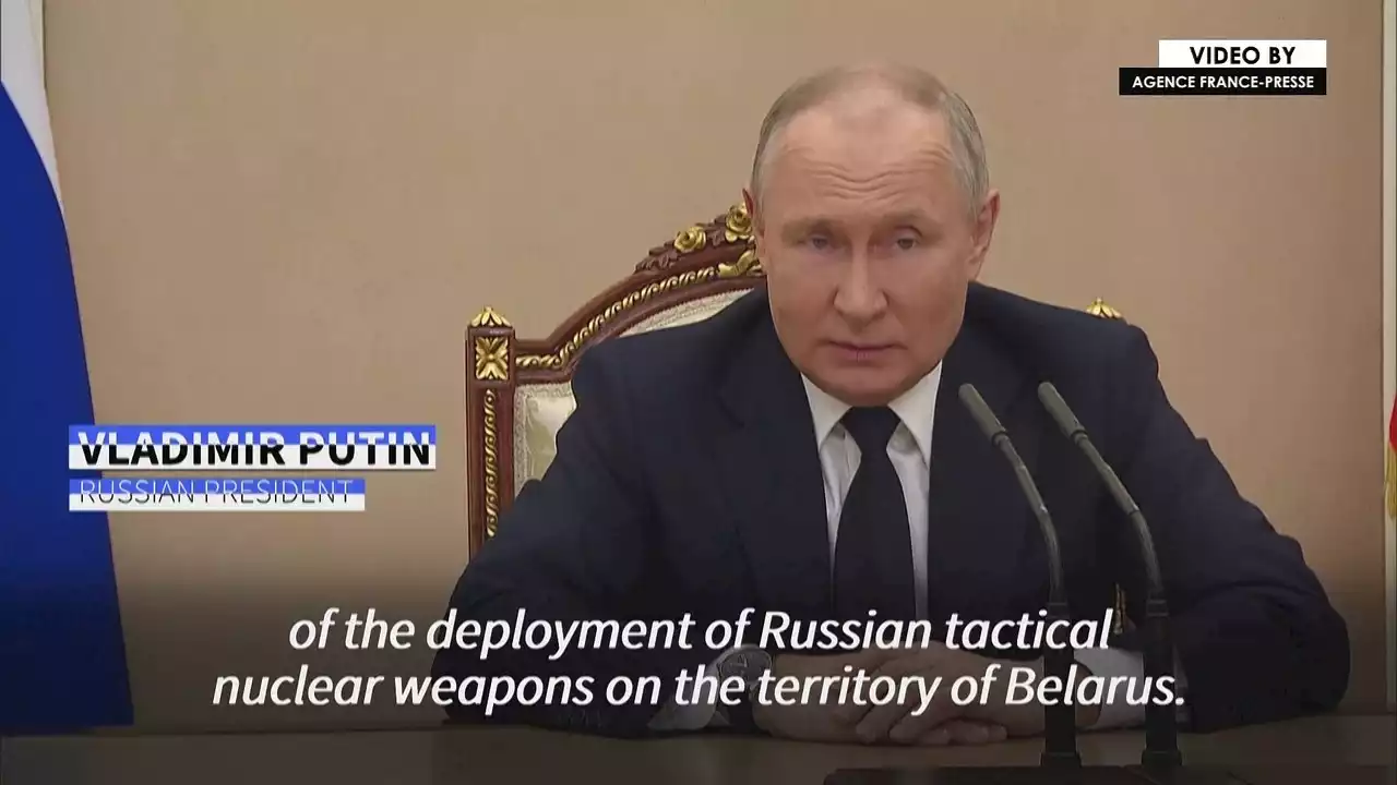 Putin says will deploy tactical nuclear weapons in Belarus - video Dailymotion