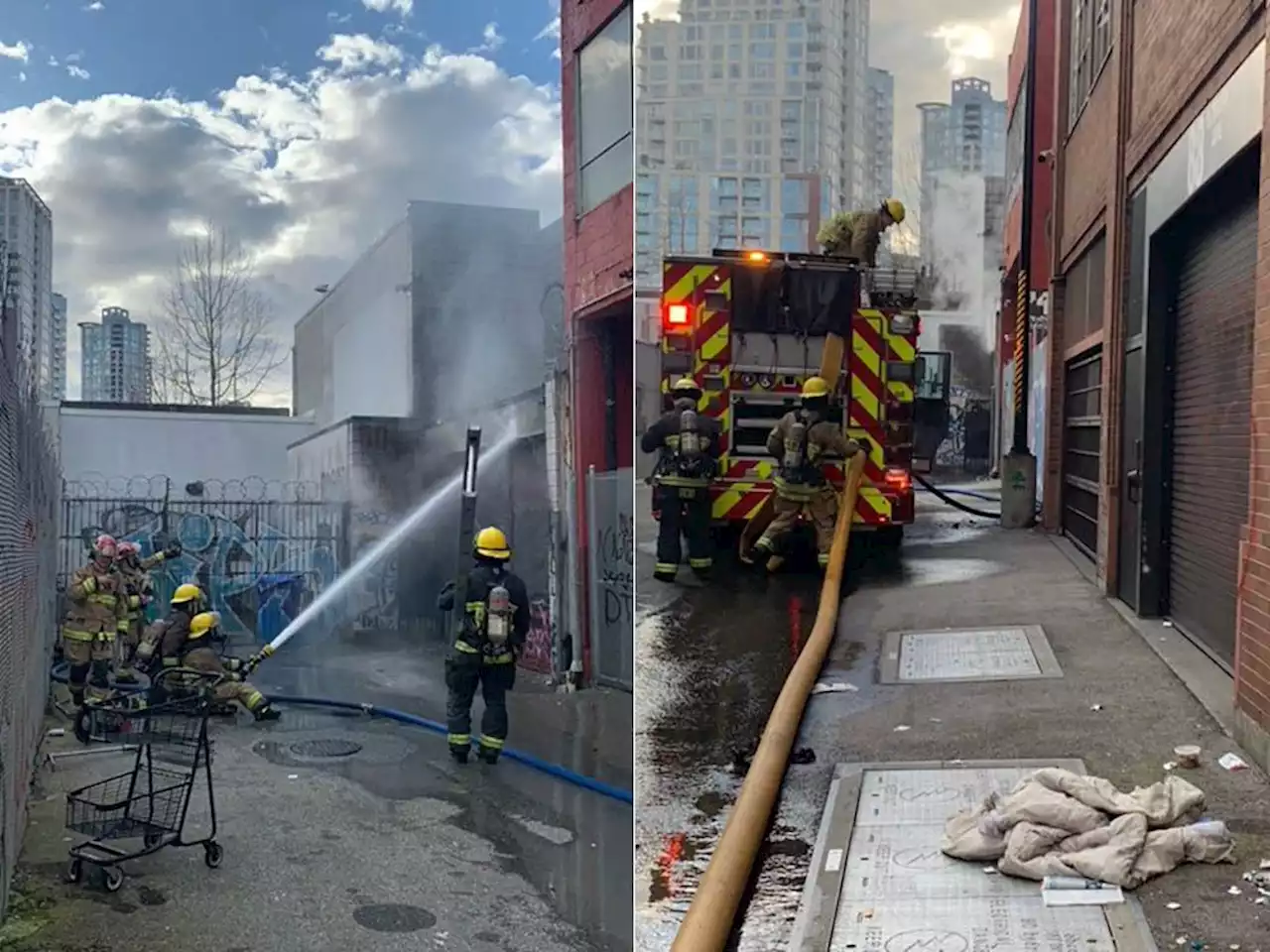 Fire outside Chinatown building 'suspicious,' says Vancouver fire chief