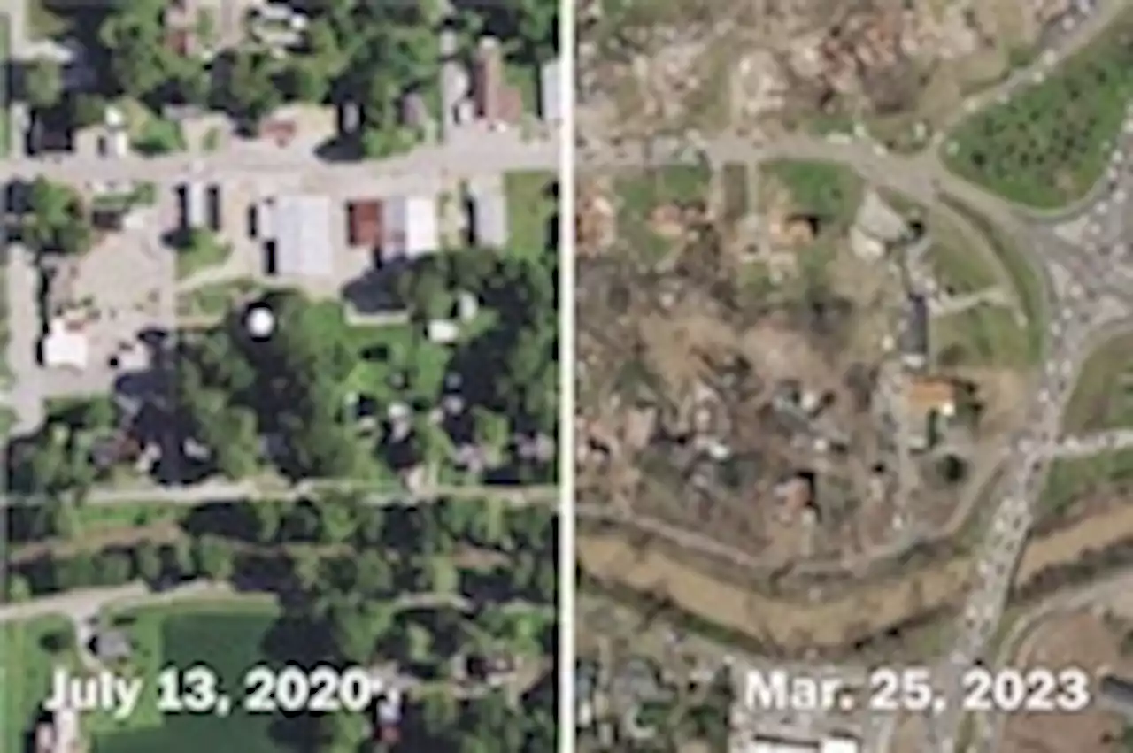 Satellite images show destruction from tornadoes in Rolling Fork, Miss.