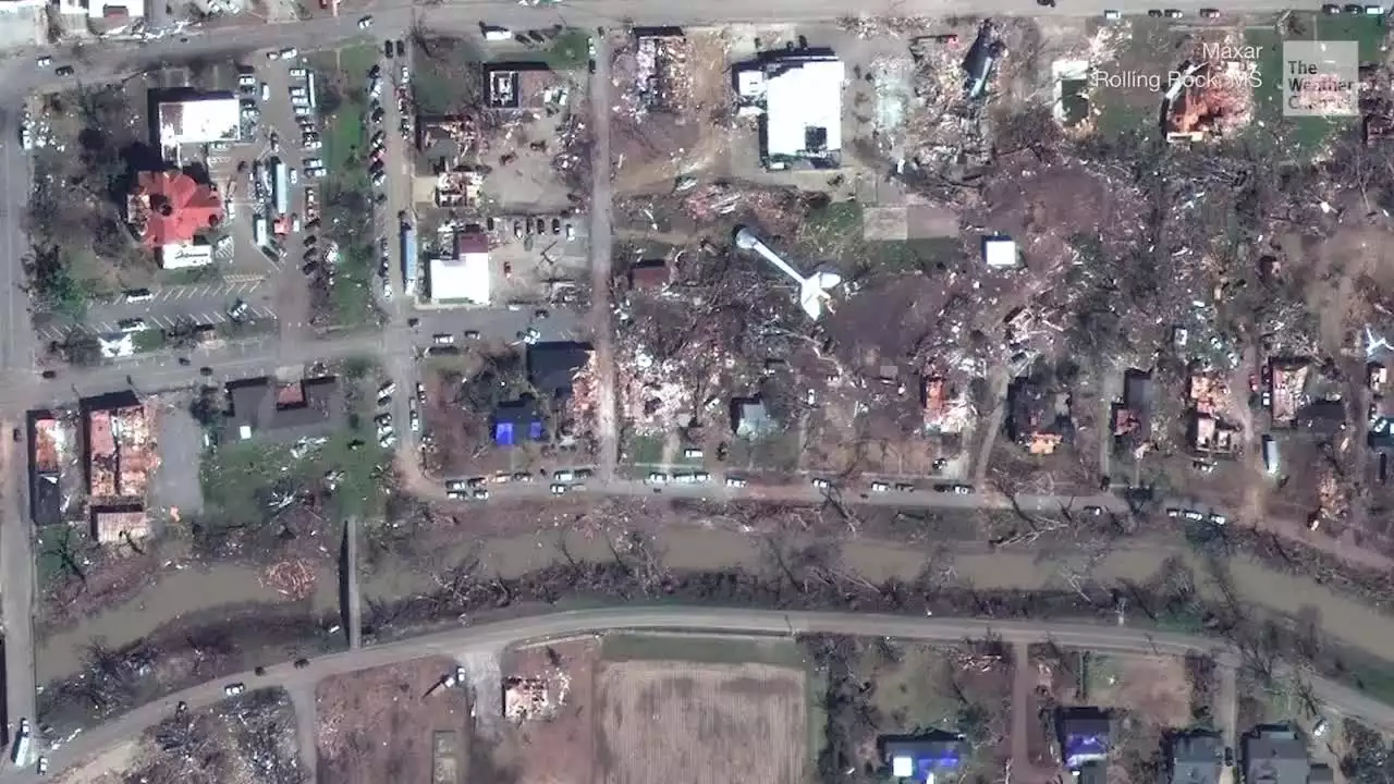 Before And After Images Of Rolling Fork Tornado Damage From Space - Videos from The Weather Channel